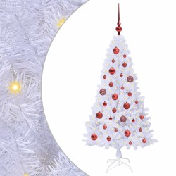 Sapin de Noël artificiel avec 150 LED Blanc 120 cm PVC et Acier 547949547949
