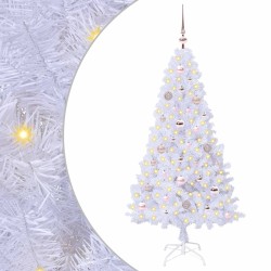 Sapin de Noël artificiel avec 150 LED Blanc 150 cm PVC et Acier 547951547951