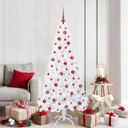 Sapin de Noël artificiel avec 300 LED Blanc 180 cm PVC et Acier 547953547953