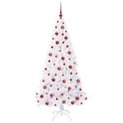 Sapin de Noël artificiel avec 300 LED Blanc 180 cm PVC et Acier 547953547953