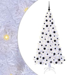 Sapin de Noël artificiel avec 300 LED Blanc 180 cm PVC et Acier 547960547960
