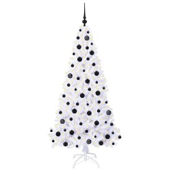 Sapin de Noël artificiel avec 300 LED Blanc 180 cm PVC et Acier 547960547960