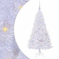 Sapin de Noël artificiel avec 150 LED Blanc 150 cm PVC et Acier 547969547969