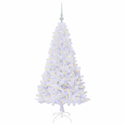 Sapin de Noël artificiel avec 150 LED Blanc 150 cm PVC et Acier 547969547969