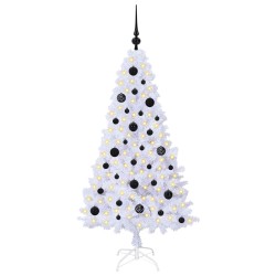 Sapin de Noël artificiel avec 150 LED Blanc 150 cm PVC et Acier 547981547981