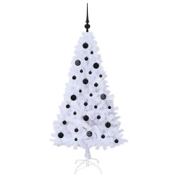 Sapin de Noël artificiel avec 150 LED Blanc 150 cm PVC et Acier 547981547981