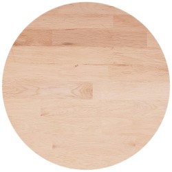 Dessus de table rond Ø50x1,5 cm Bois de chêne massif non traité 547983547983