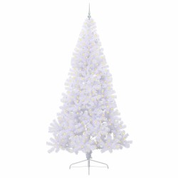 Sapin de Noël artificiel avec 300 LED Blanc 240 cm PVC et Acier 547986547986