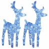 Rennes de Noël 2 pcs 80 LED Bleu Acrylique 547989547989