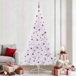 Sapin de Noël artificiel avec 300 LED Blanc 240 cm PVC et Acier 547993547993
