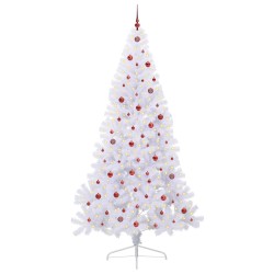 Sapin de Noël artificiel avec 300 LED Blanc 240 cm PVC et Acier 547993547993