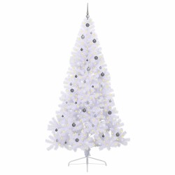 Sapin de Noël artificiel avec 300 LED Blanc 240 cm PVC et Acier 547996547996
