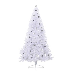 Sapin de Noël artificiel avec 300 LED Blanc 240 cm PVC et Acier 547996547996