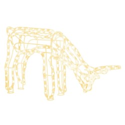 Renne de Noël Blanc chaud 73x31x45 cm 548002548002