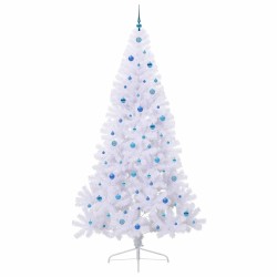 Sapin de Noël artificiel avec 300 LED Blanc 240 cm PVC et Acier 548007548007