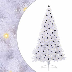 Sapin de Noël artificiel avec 300 LED Blanc 240 cm PVC et Acier 548009548009