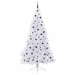 Sapin de Noël artificiel avec 300 LED Blanc 240 cm PVC et Acier 548009548009