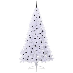 Sapin de Noël artificiel avec 300 LED Blanc 240 cm PVC et Acier 548009548009