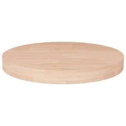Dessus de table rond Ø40x4 cm Bois de chêne massif non traité 548015548015