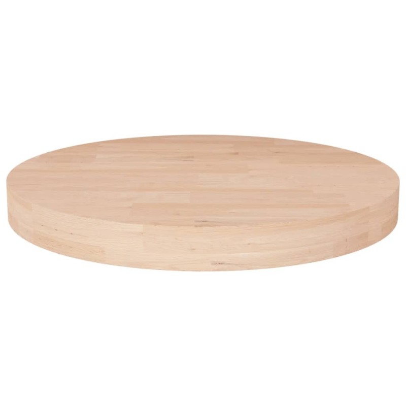 Dessus de table rond Ø40x4 cm Bois de chêne massif non traité 548015548015