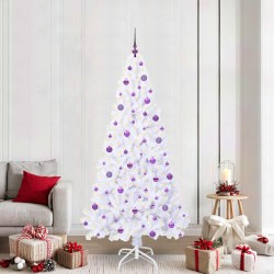 Sapin de Noël artificiel avec 300 LED Blanc 210 cm PVC et Acier 548016548016