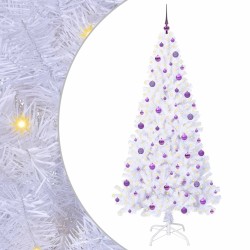 Sapin de Noël artificiel avec 300 LED Blanc 210 cm PVC et Acier 548016548016