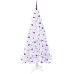 Sapin de Noël artificiel avec 300 LED Blanc 210 cm PVC et Acier 548016548016