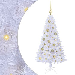 Sapin de Noël artificiel avec 150 LED Blanc 120 cm PVC et Acier 548019548019