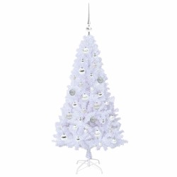 Sapin de Noël artificiel avec 150 LED Blanc 120 cm PVC et Acier 548020548020