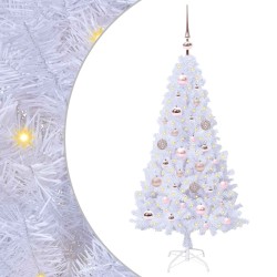Sapin de Noël artificiel avec 150 LED Blanc 120 cm PVC et Acier 548021548021