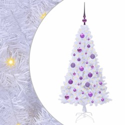 Sapin de Noël artificiel avec 150 LED Blanc 120 cm PVC et Acier 548022548022