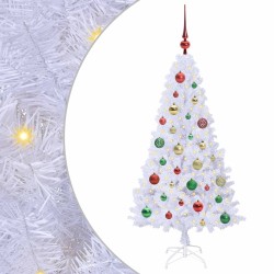 Sapin de Noël artificiel avec 150 LED Blanc 120 cm PVC et Acier 548023548023