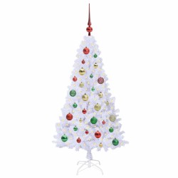 Sapin de Noël artificiel avec 150 LED Blanc 120 cm PVC et Acier 548023548023