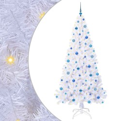 Sapin de Noël artificiel avec 300 LED Blanc 210 cm PVC et Acier 548035548035