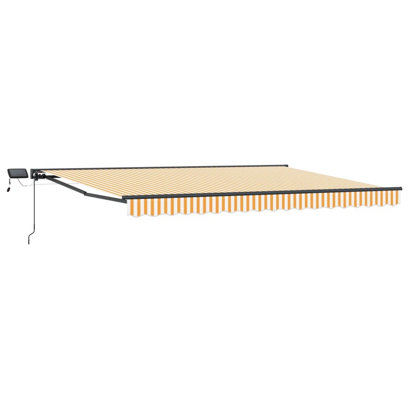 Cadre de store manuel avec LEDs Jaune et blanc 4 × 3,5 m 548048548048