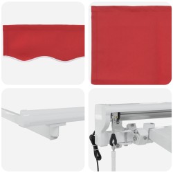 Auvent rétractable électrique Rouge 3,5 x 2,5 m 548057548057