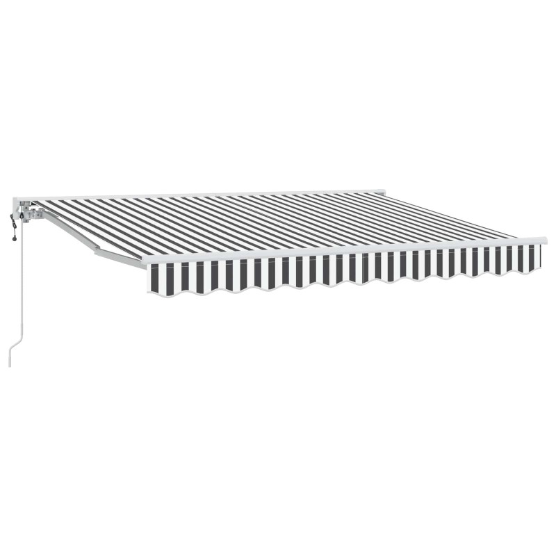Auvent rétractable électrique Anthracite et blanc 3,5 x 2,5 m 548066548066