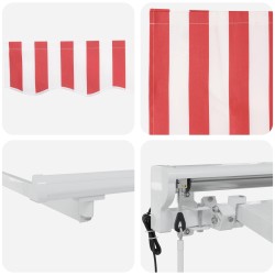 Auvent rétractable électrique Rouge et Blanc 3,5 x 2,5 m 548067548067