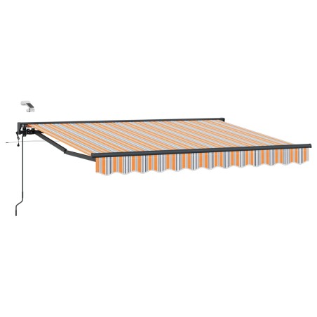Auvent rétractable électrique Bleu et Orange 2,5 x 2 m 548079548079
