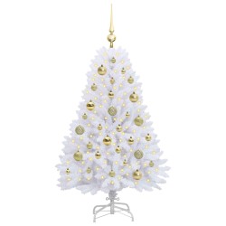 Sapin de Noël Artificiel à Branches Articulées Blanc 120 cm 548115548115