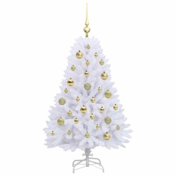 Sapin de Noël Artificiel à Branches Articulées Blanc 120 cm 548115548115