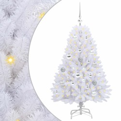 Sapin de Noël Artificiel à Branches Articulées Blanc 120 cm 548116548116