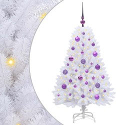 Sapin de Noël Artificiel à Branches Articulées Blanc 120 cm 548117548117