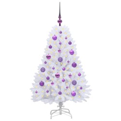Sapin de Noël Artificiel à Branches Articulées Blanc 120 cm 548117548117