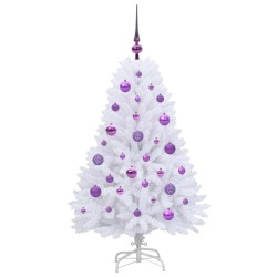 Sapin de Noël Artificiel à Branches Articulées Blanc 120 cm 548117548117