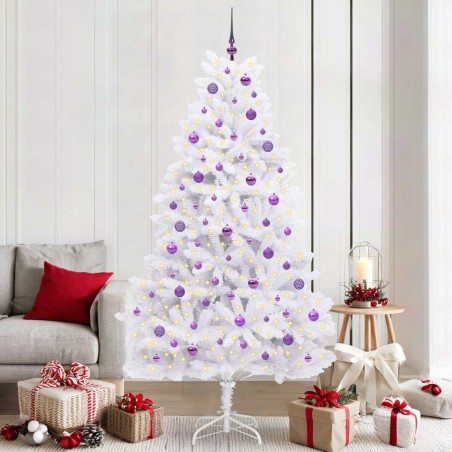 Sapin de Noël Artificiel à Branches Articulées Blanc 210 cm 548125548125