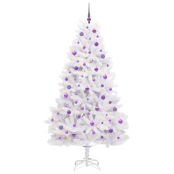 Sapin de Noël Artificiel à Branches Articulées Blanc 210 cm 548125548125
