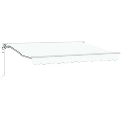 Auvent rétractable électrique Blanc 3,5 x 2,5 m 548138548138