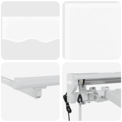 Auvent rétractable électrique Blanc 3,5 x 2,5 m 548138548138