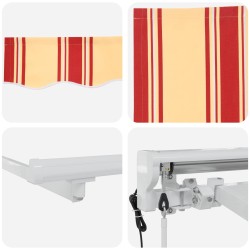 Auvent rétractable électrique Jaune et Orange 3 x 2,5 m 548152548152